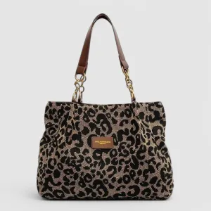 Aria | Leopard Canvas Tote