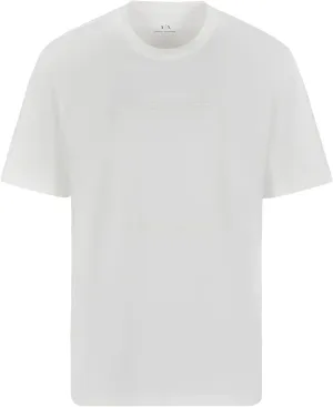 Armani Exchange Men's 1991 Milano/New York Text Creating Central Square on Regular Fit Tee
