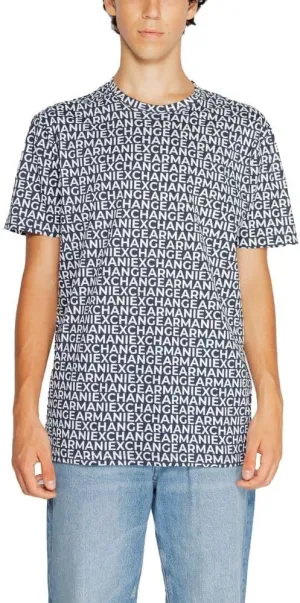 Armani Exchange Men's All Over Logo Print Regular Fit Tee