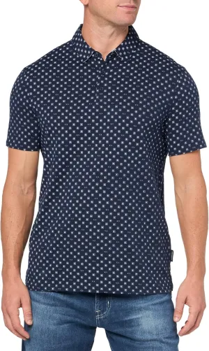 Armani Exchange Men's Regular Fit Cotton Jersey Printed Polo