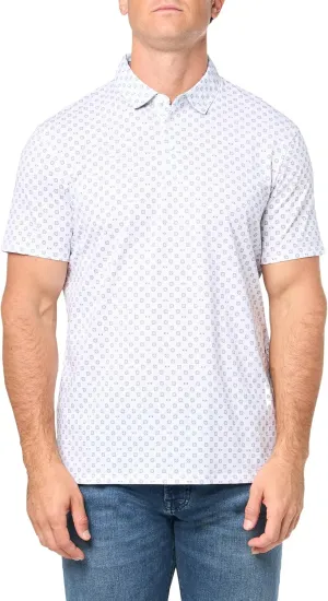 Armani Exchange Men's Regular Fit Cotton Jersey Printed Polo