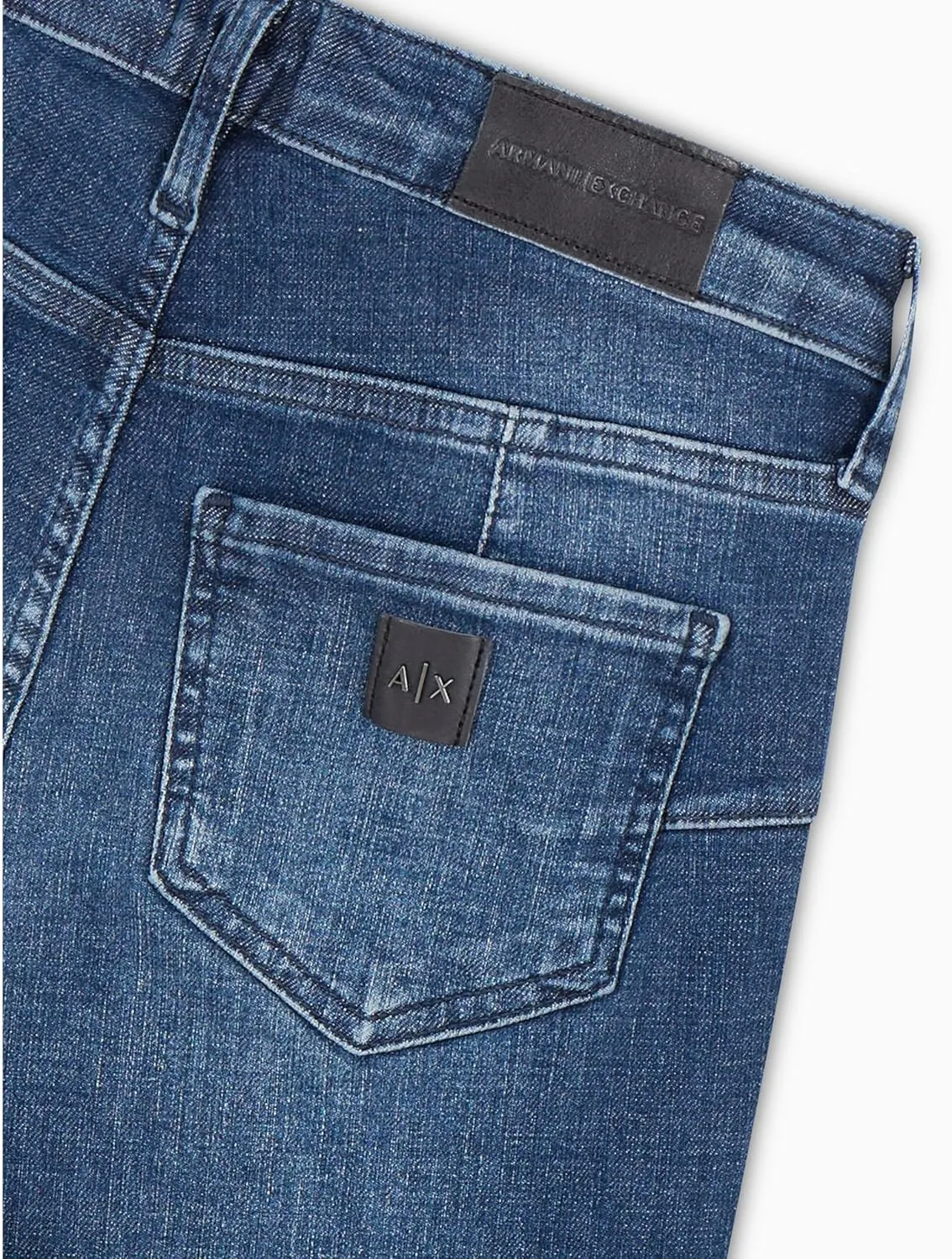 Armani Exchange Women's Super Skinny Lift Up Fit Stretch Cotton Denim with All Over Signature Logo and Shiny Coating
