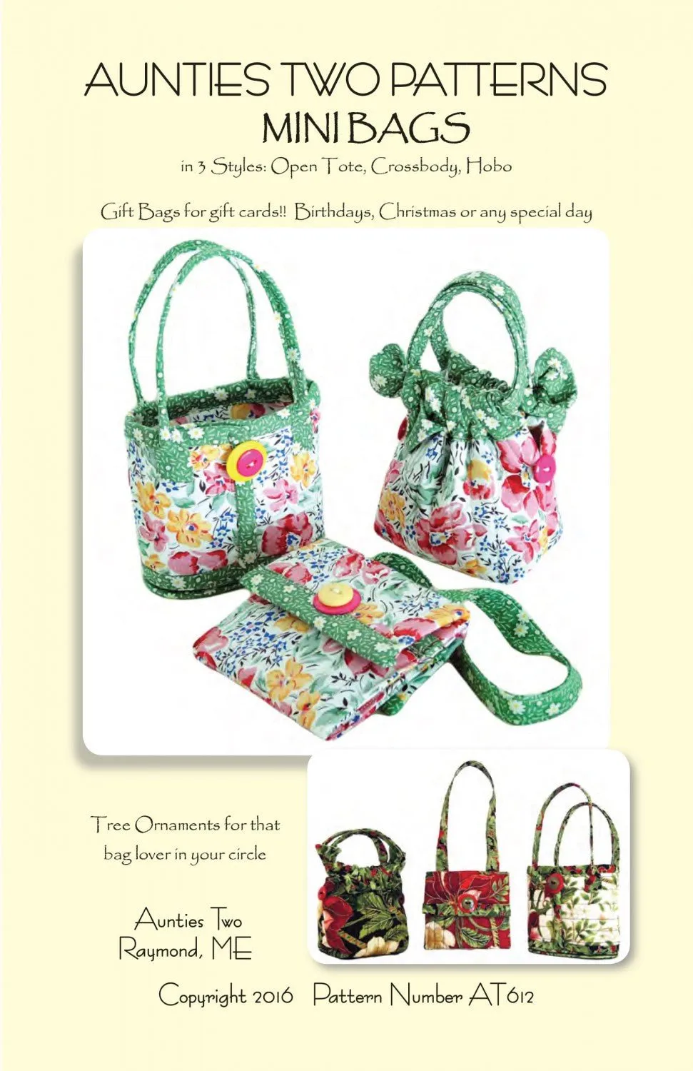 Aunties Two- Mini Bags Pattern