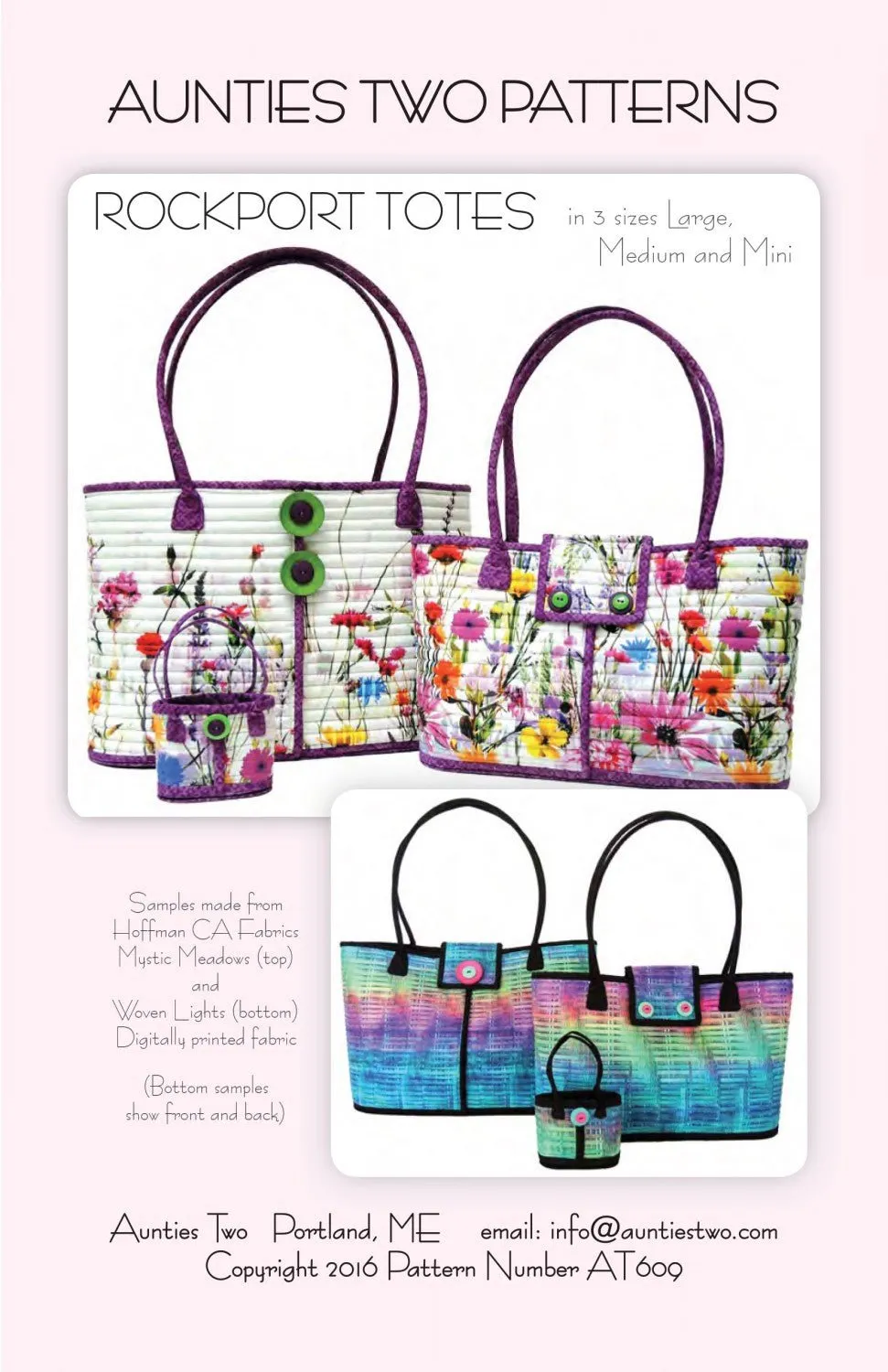 Aunties Two- Rockport Tote Pattern