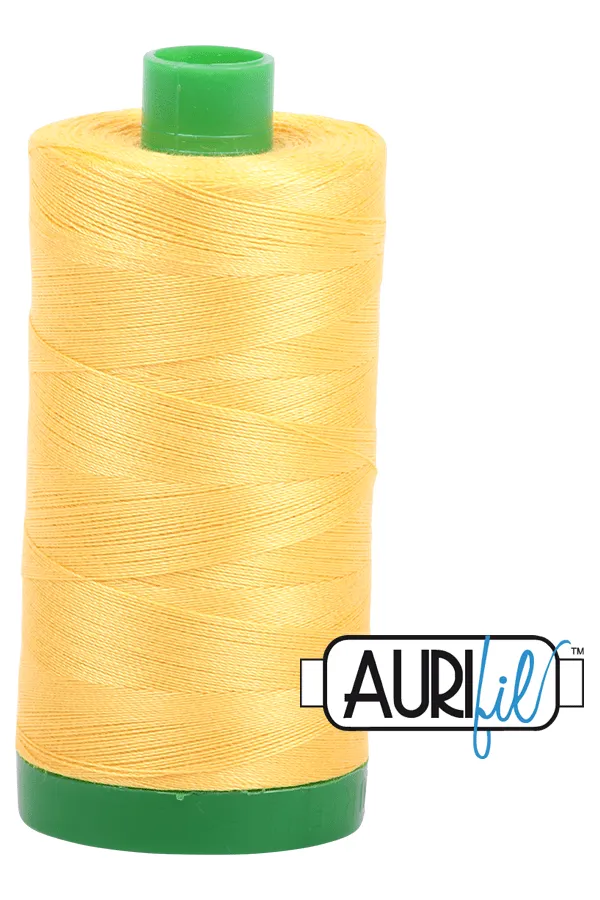 Aurifil Mako 40wt 2-ply Cotton 1000 m (1094 yd.) spool - 1135 Pale Yellow
