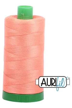 Aurifil Mako 40wt 2-ply Cotton 1000 m (1094 yd.) spool - 2220 Light Salmon