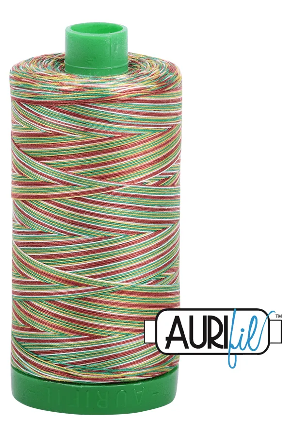 Aurifil Mako 40wt 2-ply Cotton 1000 m (1094 yd.) spool - 4650 Leaves