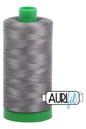 Aurifil Mako 40wt 2-ply Cotton 1000 m (1094 yd.) spool - 5004 Grey Smoke