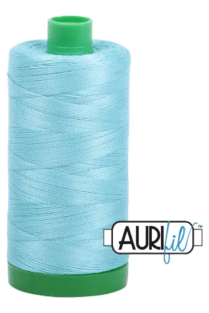 Aurifil Mako 40wt 2-ply Cotton 1000 m (1094 yd.) spool - 5006 Light Turquoise