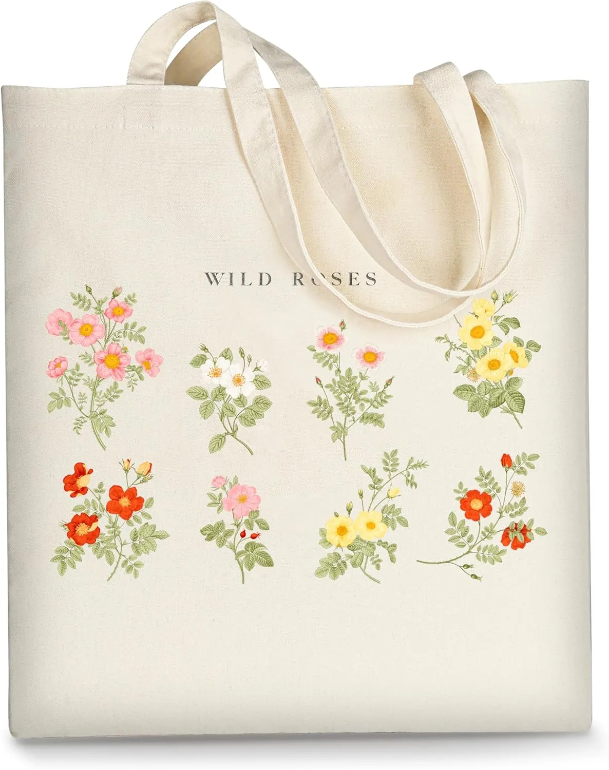 AUSVKAI Canvas Tote Bag Aesthetic for Women, Cute Reusable Cloth Cotton Bags for College Shopping Beach Grocery Trendy Gifts