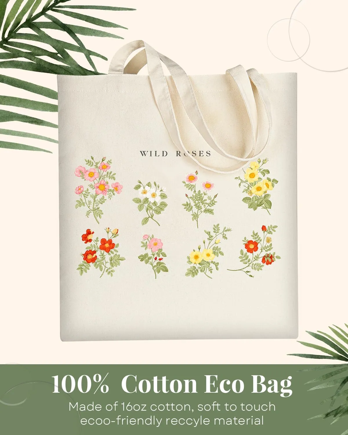 AUSVKAI Canvas Tote Bag Aesthetic for Women, Cute Reusable Cloth Cotton Bags for College Shopping Beach Grocery Trendy Gifts