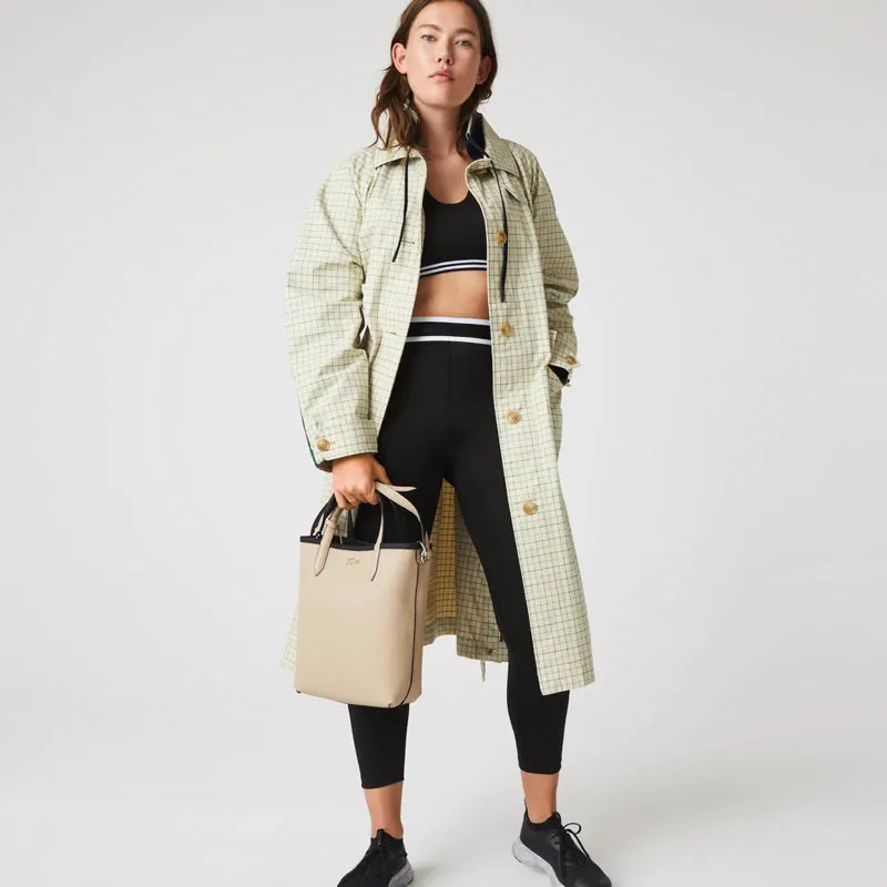 AUTHENTIC/ORIGINAL Lacoste Women's Anna Reversible Canvas Tote Bag in Beige/Black