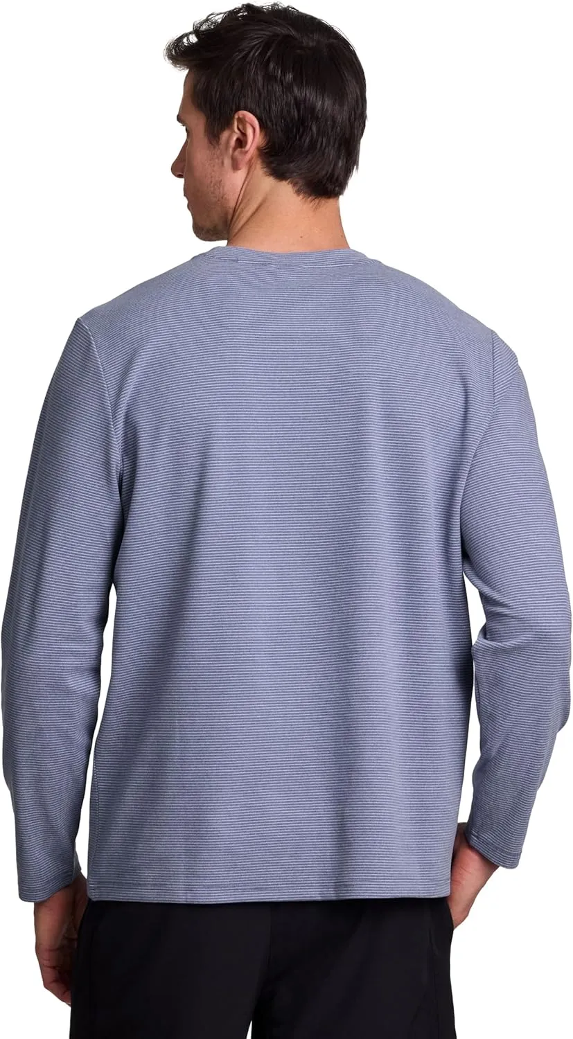 Avalanche Men's Fleece Base Layer Top, Crewneck Fleece Shirt for Men Long Sleeve Hiking Pullover Tee