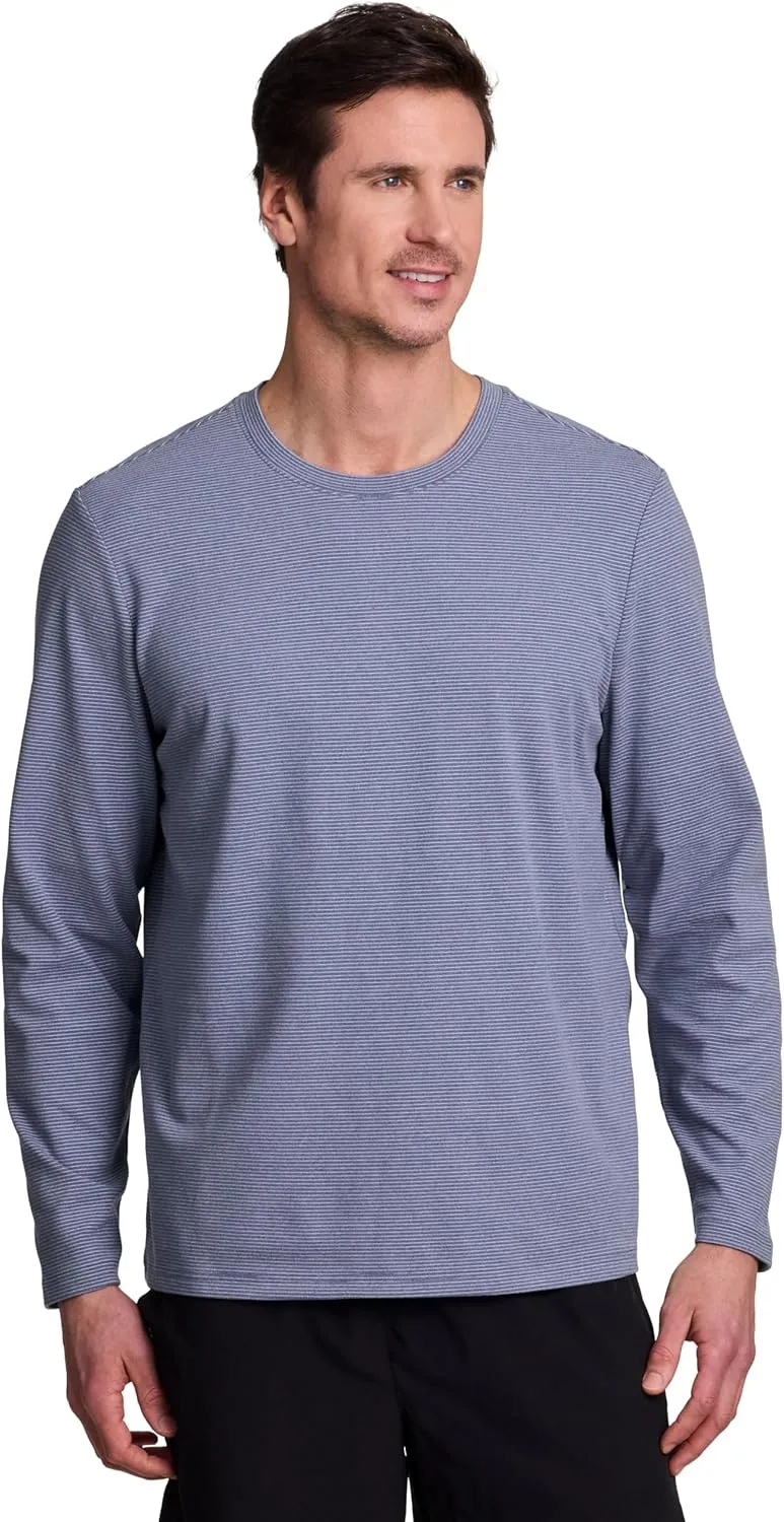 Avalanche Men's Fleece Base Layer Top, Crewneck Fleece Shirt for Men Long Sleeve Hiking Pullover Tee