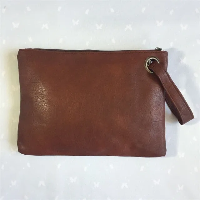 Bag Handbag Women's Evening Bag Handbag Female Curated collection Special members discount Damskie Envelope Zipper Bag Torebki Leather Clutch Women Clutches Fashion Solid