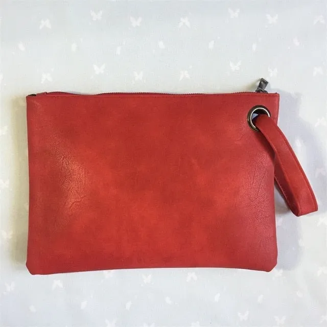 Bag Handbag Women's Evening Bag Handbag Female Curated collection Special members discount Damskie Envelope Zipper Bag Torebki Leather Clutch Women Clutches Fashion Solid