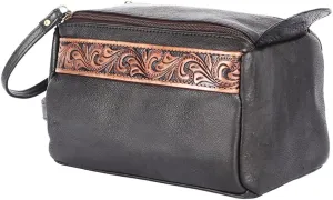 Bags OHM111C Toiletry Hand Tooled Genuine Leather Women Bag Western Handbag Purse