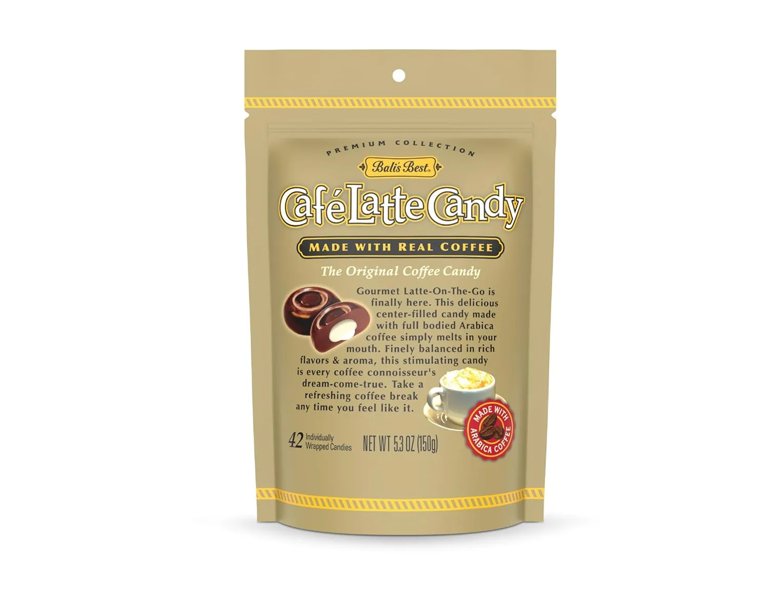 Bali's Best Latte Candy, 5.3-Ounce Bags (Pack of 12)