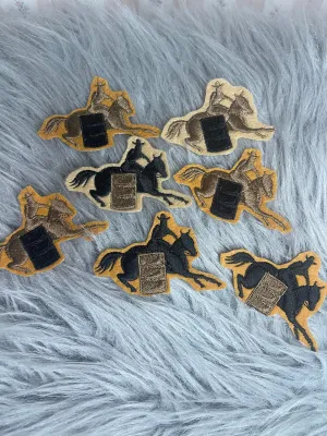 Barrel Racer Girl iron on patch