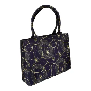 Basix Fab Spiral Canvas Tote Handbag, Blue, FAB-06