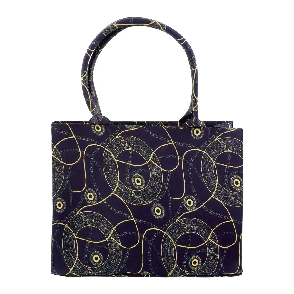 Basix Fab Spiral Canvas Tote Handbag, Blue, FAB-06