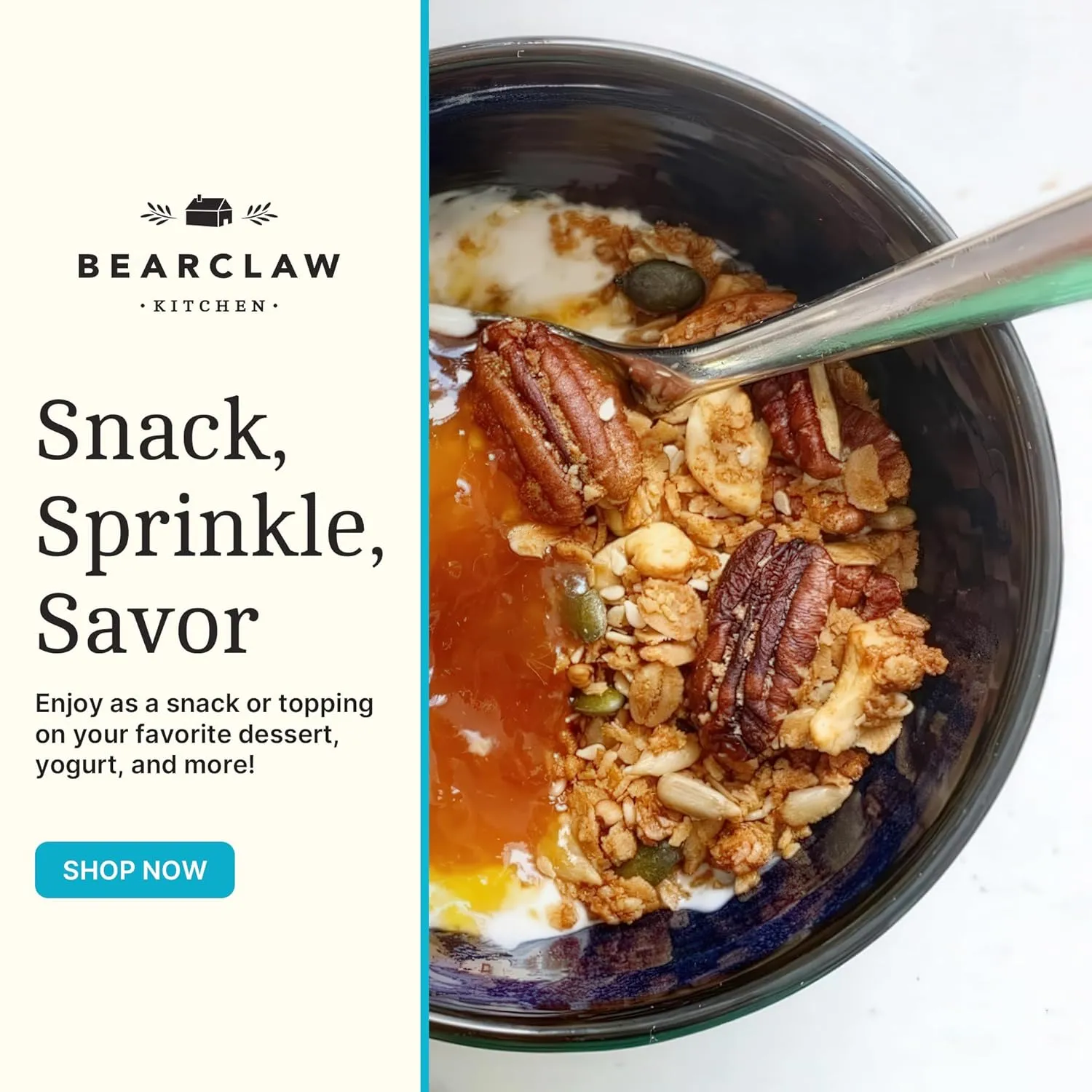 Bearclaw Kitchen Maple Way Granola 3-Pack – Vegan Maple Pecan Granola with Buckwheat, Coconut Sugar & Nuts – Gourmet Breakfast or Snack – Refined Sugar-Free, Gluten-Free, All-Natural – 3 Bags