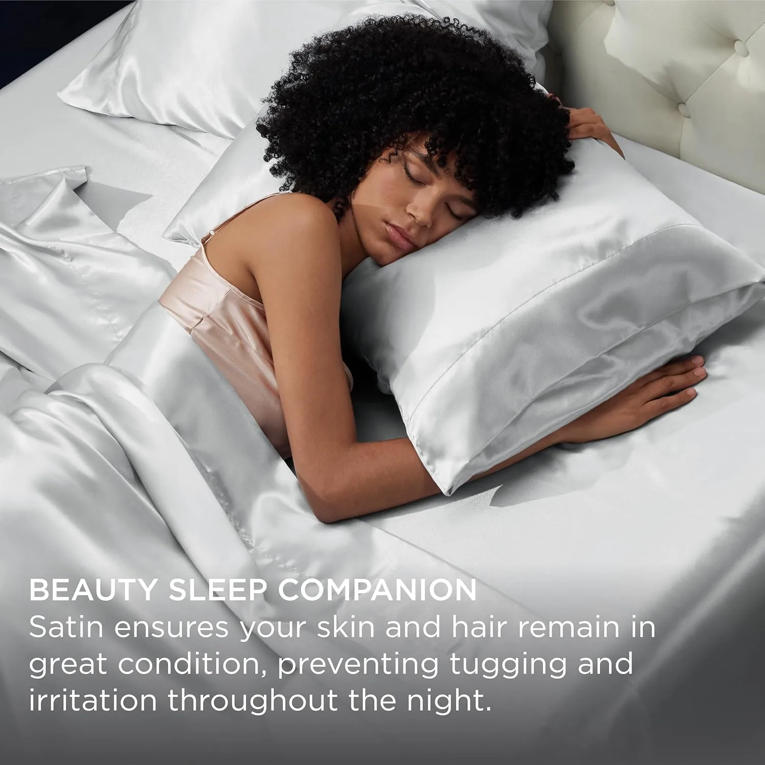 Bedsure Satin Sheets Queen Size - Similar to Silk Sheets, Silky Bedsheet Queen Size Bed, Soft & Luxury, Non-Fading & Wrinkle Free, Good for Hair & Skin, Gifts for Women, 4 Pieces, Silver Grey
