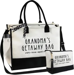 BeeGreen Personalized-Tote-Bag-for Women Mom Teacher Friends Sister Gift Bags with Comestic Bag