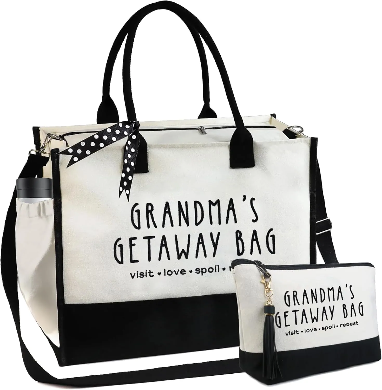 BeeGreen Personalized-Tote-Bag-for Women Mom Teacher Friends Sister Gift Bags with Comestic Bag
