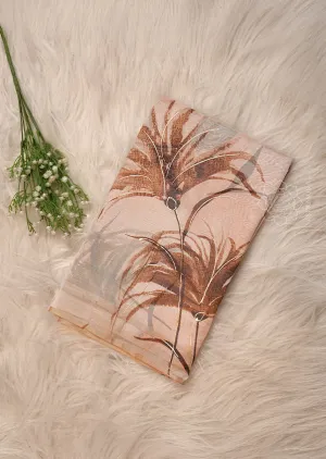Beige Silk Tissue Saree