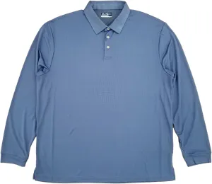 Ben Hogan Mens & Big Mens Blue Long Sleeve Performance Golf Polo Shirt