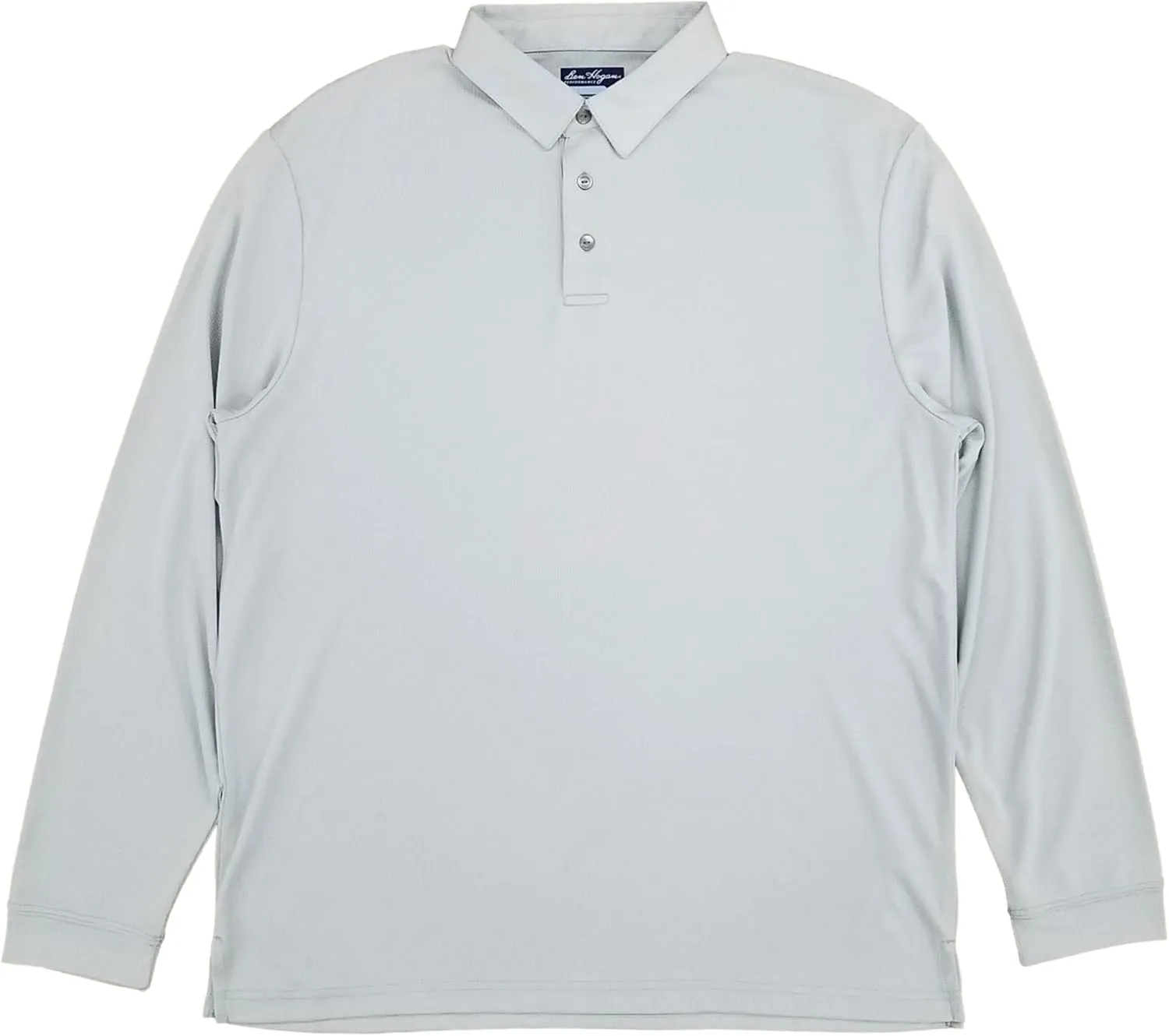 Ben Hogan Mens & Big Mens Light Gray Long Sleeve Performance Golf Polo Shirt