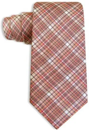Ben Sherman Men's Print Plaid Necktie