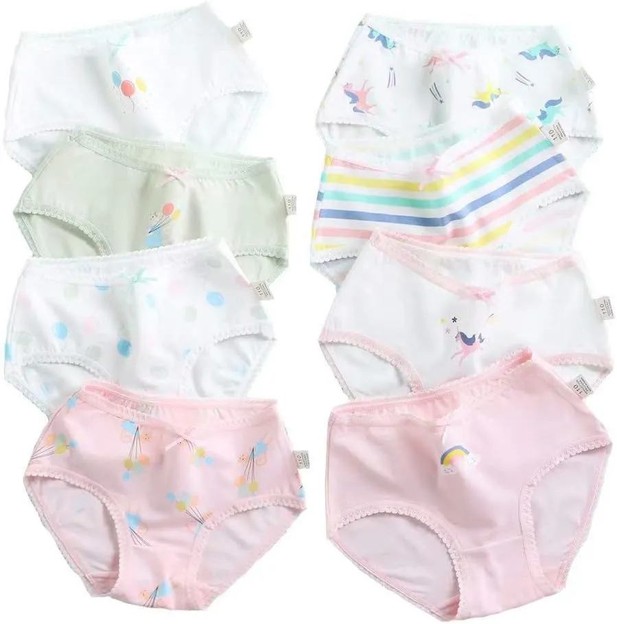 benetia Girls' Underwear Soft Cotton 6-8 Pack