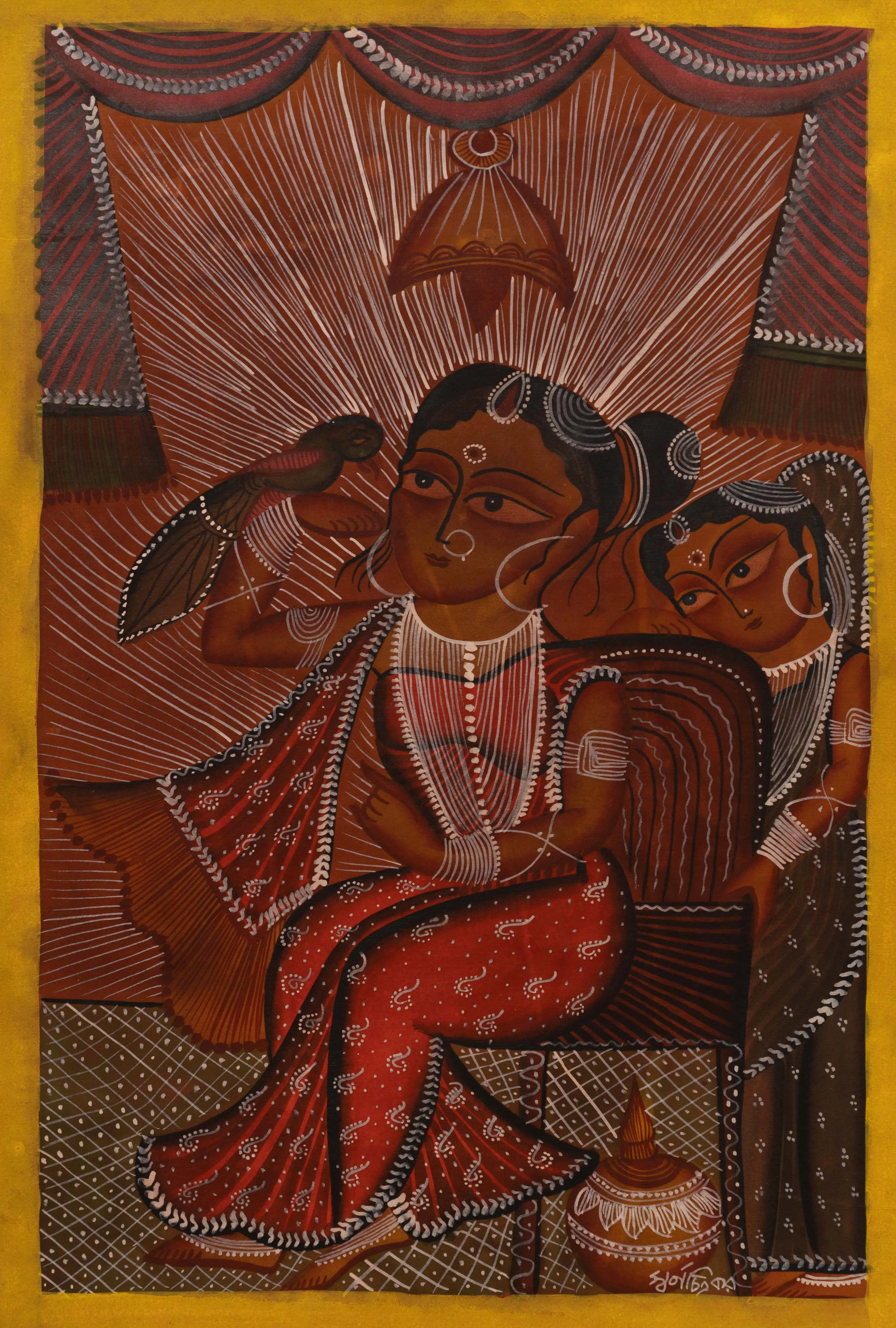 Bengal Beauty: in Bengal Pattachitra by Swarna Chitrakar