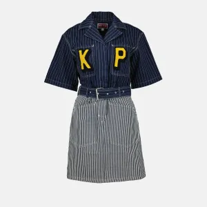 Bicolor Denim Dress