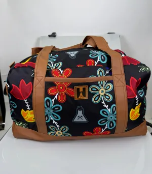 BLACK FLORAL Duffle Bag