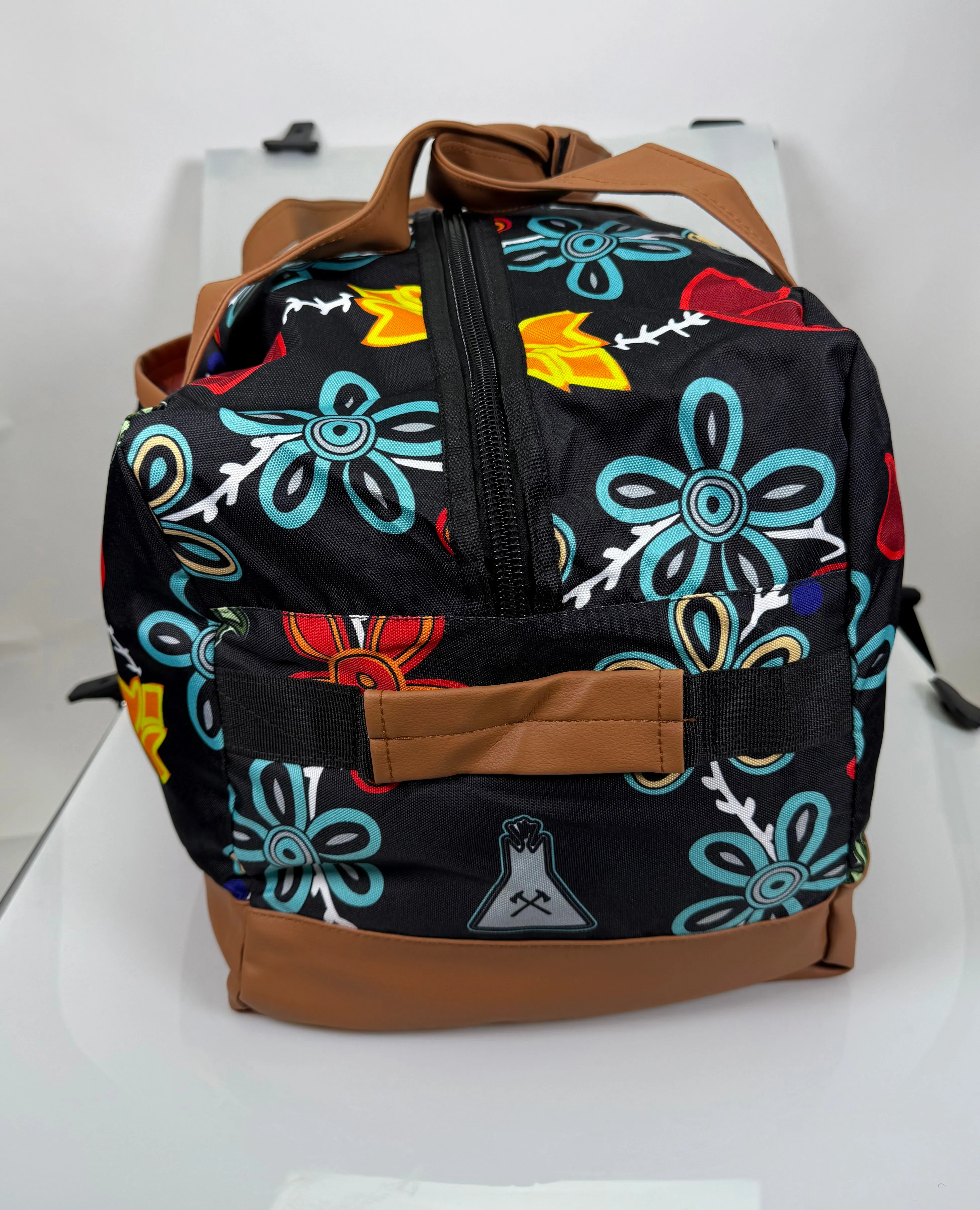 BLACK FLORAL Duffle Bag