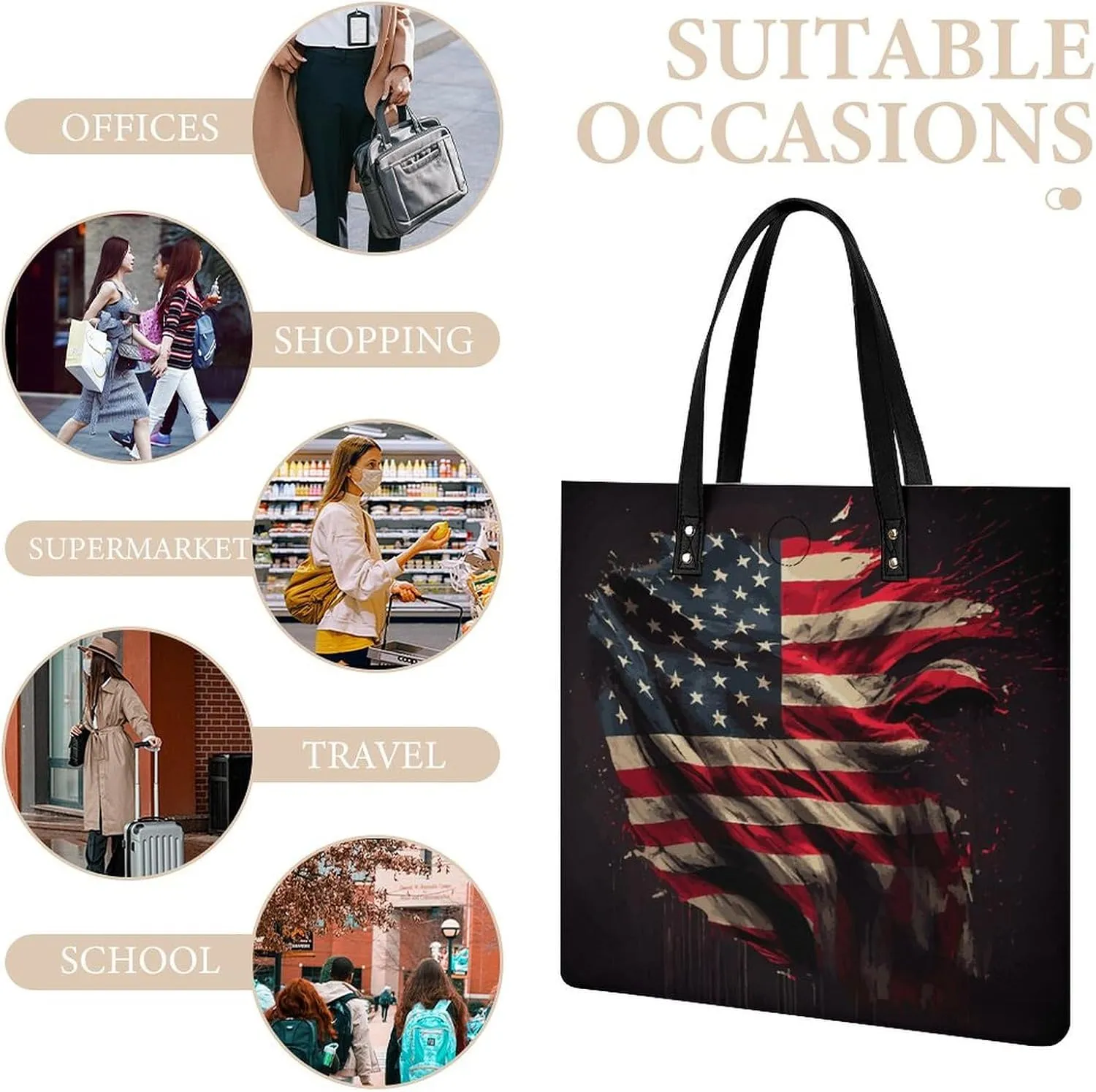 Black White Milk Cow Spots Print Pattern Leather Handbag with Large Space, Fashionable Handbag