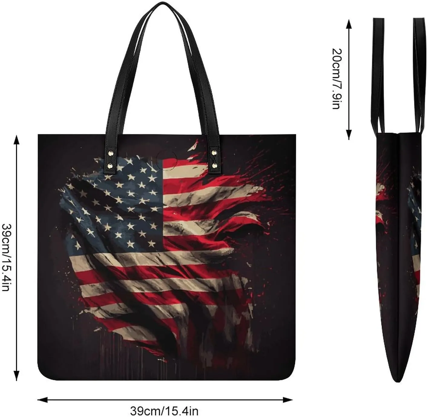 Black White Milk Cow Spots Print Pattern Leather Handbag with Large Space, Fashionable Handbag