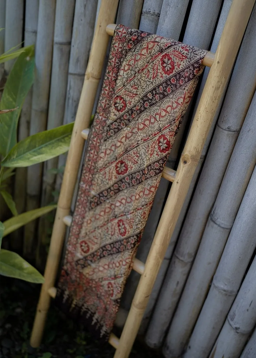 BLOOD RED REFINED SILK SARONG