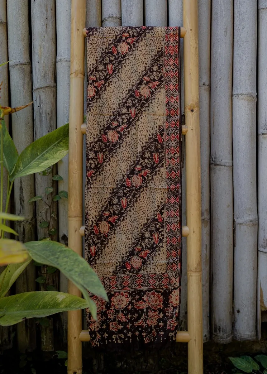 BLOOD RED REFINED SILK SARONG