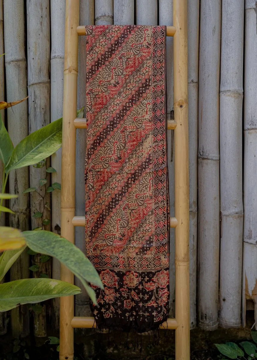 BLOOD RED REFINED SILK SARONG