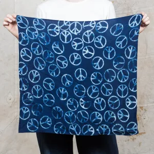 Blue Highway Clothing Natural Indigo Peace Scarf