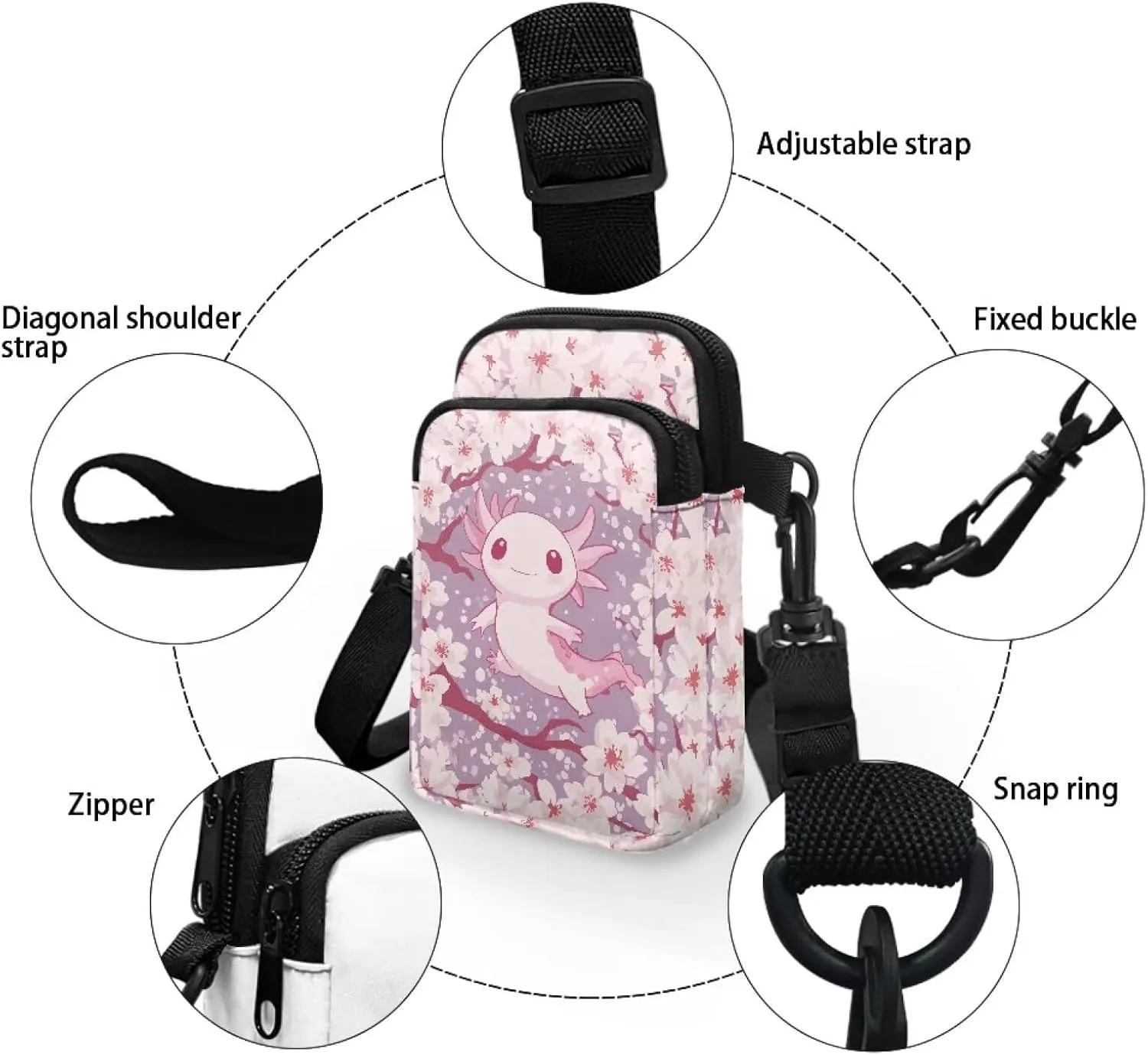 Boatee Small Crossbody Bags for Women Mini Messenger Bag with Adjustable Strap