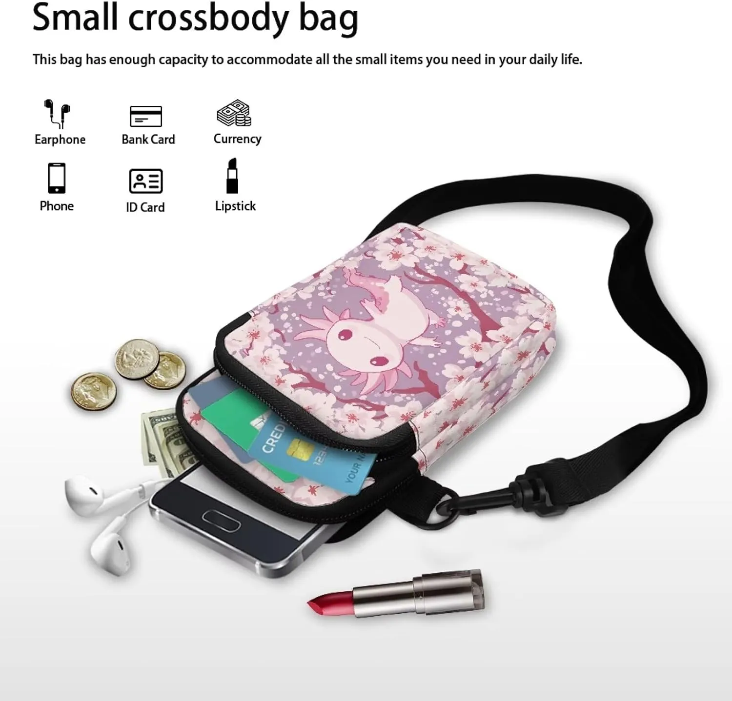 Boatee Small Crossbody Bags for Women Mini Messenger Bag with Adjustable Strap