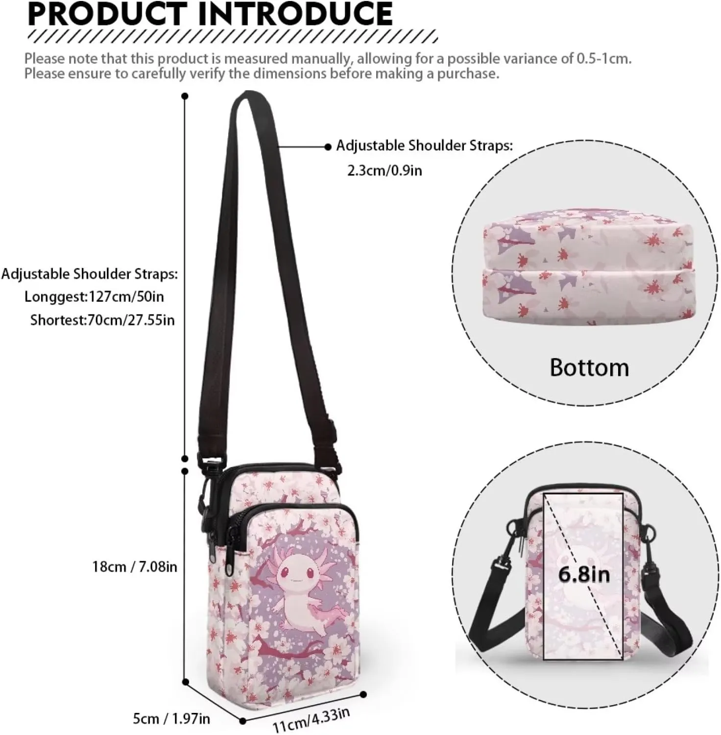 Boatee Small Crossbody Bags for Women Mini Messenger Bag with Adjustable Strap