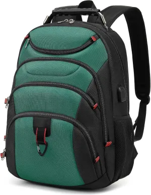 Boavan Laptop Backpack for men, 15.6 inch Laptop Bag with USB Port, Waterproof Travel Work Backpack Purse, Anti-Theft Teacher Nurse Doctor Casual Bookbags Office Business backpack，Deep Juniper Black
