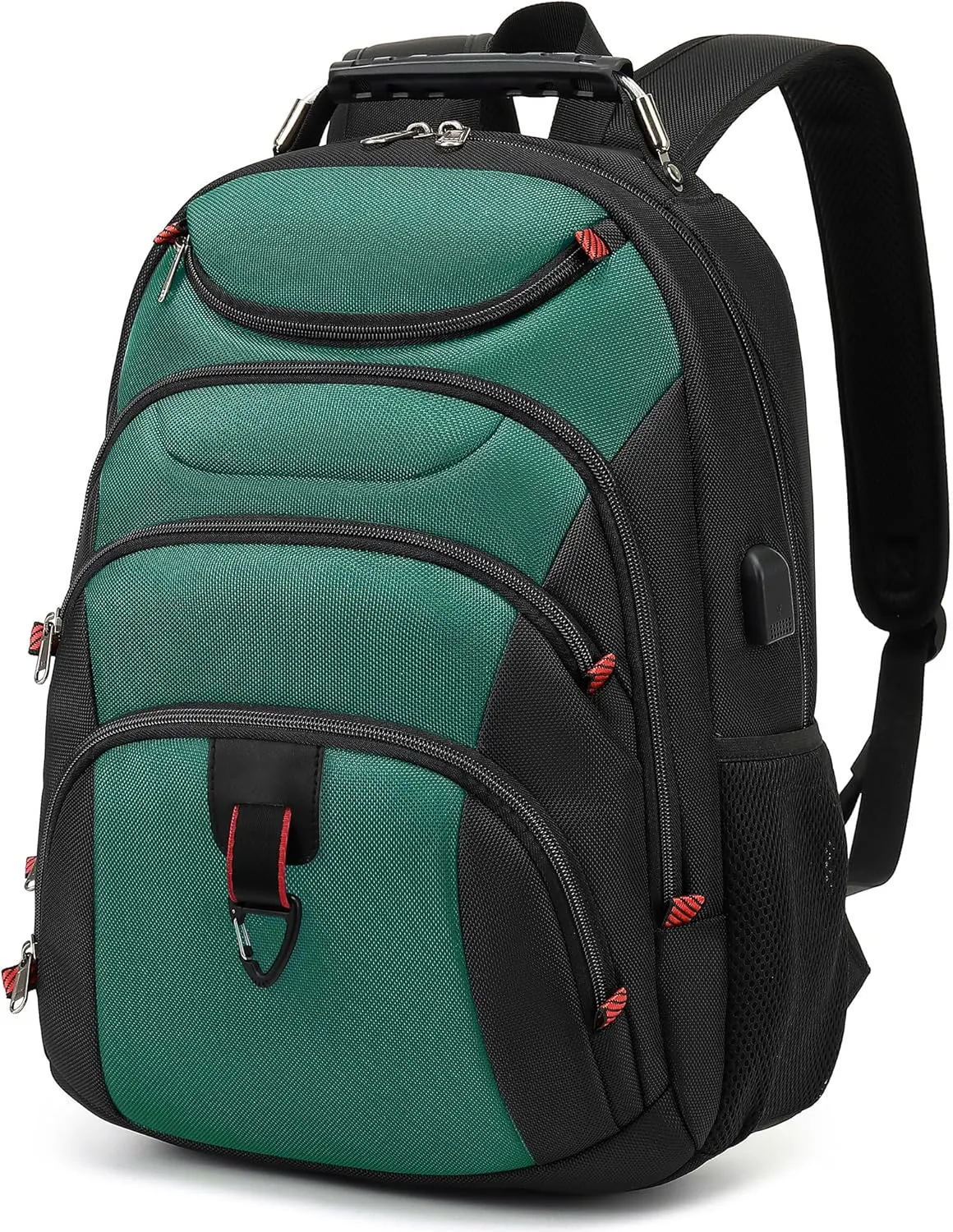 Boavan Laptop Backpack for men, 15.6 inch Laptop Bag with USB Port, Waterproof Travel Work Backpack Purse, Anti-Theft Teacher Nurse Doctor Casual Bookbags Office Business backpack，Deep Juniper Black