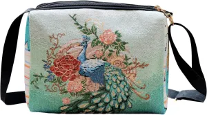 Boho Embroid Shoulder Bag for Women Crossbody, Adjustable Canvas Travel Crossbody Bag with Zipper, Shoulder Bag Mother Gift